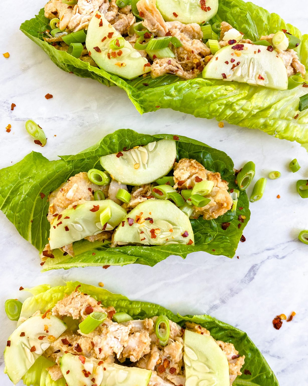 Healthy Chicken Salad Lettuce Wraps | Liz Moody Easy Dinners