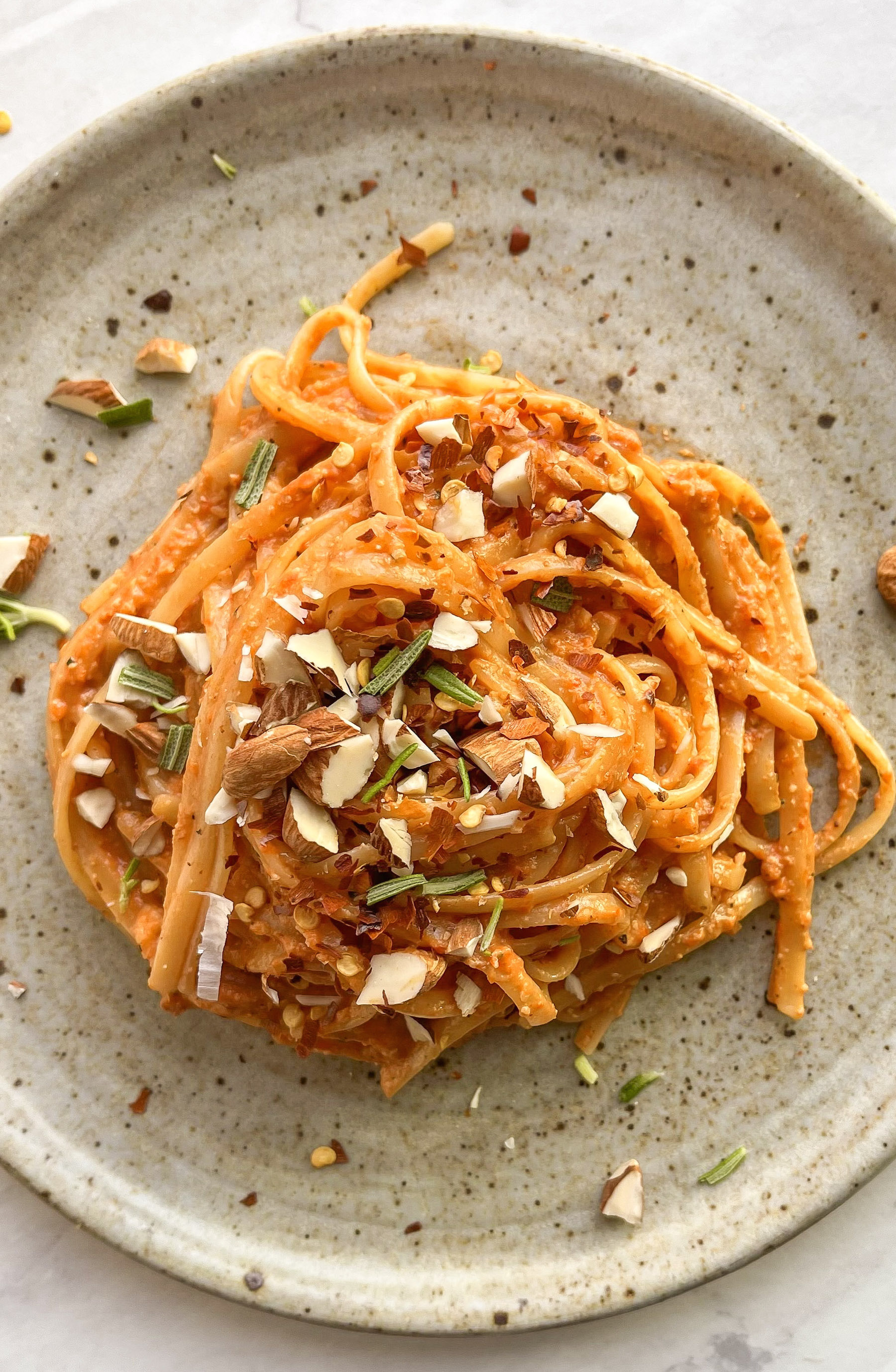 https://www.lizmoody.com/wp-content/uploads/2021/03/Roasted-Garlic-Red-Pepper-Protein-Pasta-1.jpg