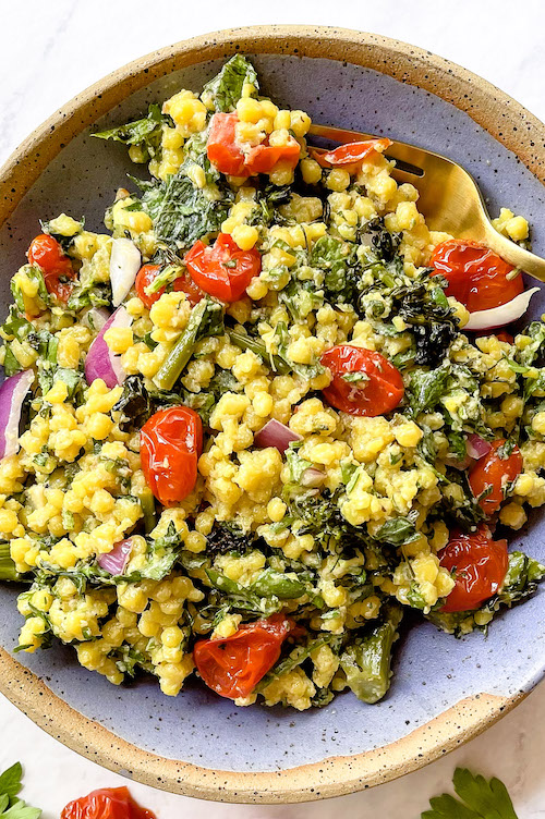 Mediterranean Couscous Salad - Emily Bites
